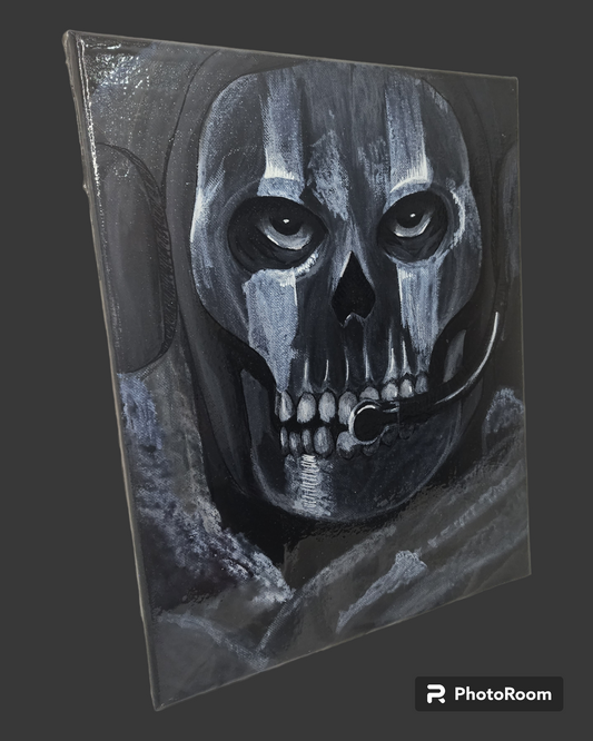 MW3 Ghost Canvas Painting